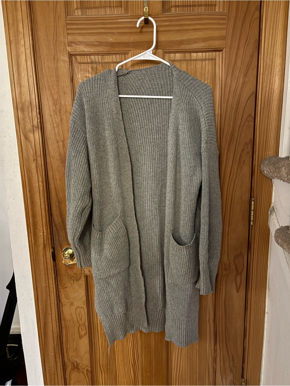 Gray Cardigan With Pockets